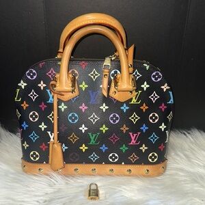 Louis Vuitton Black Multicolor Satchel